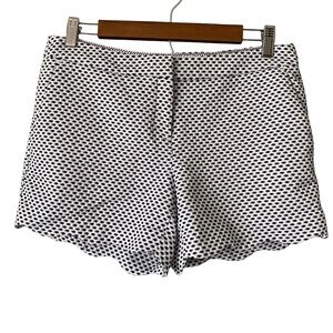 Cynthia Rowley High Waist Scalloped Hem Shorts